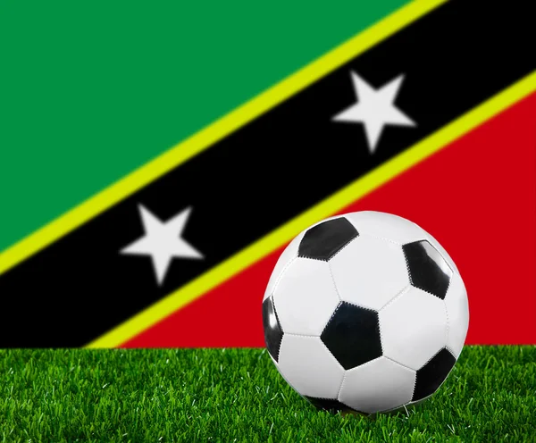 The Saint Kitts and Nevis flag — Stock Photo, Image