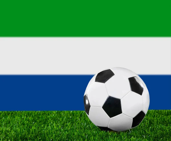 Die sierra leone flagge — Stockfoto