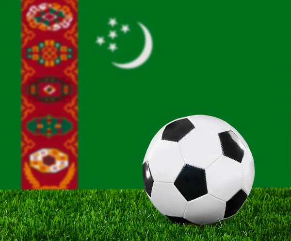 Flaggan turkmeniska — Stockfoto