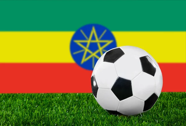 Die äthiopische Flagge — Stockfoto