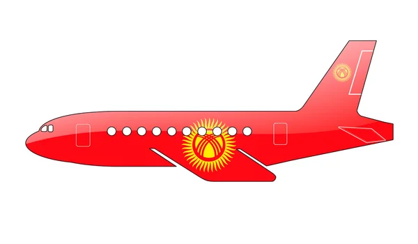 Flaga Kirgiskiej — Zdjęcie stockowe