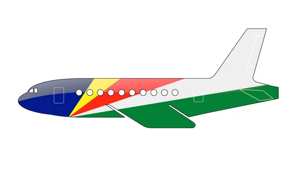 La bandiera delle Seychelles — Foto Stock