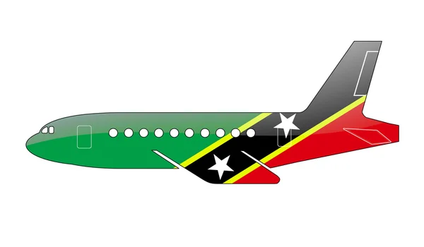 La bandiera di Saint Kitts e Nevis — Foto Stock