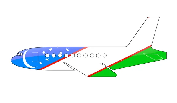 Flaga Uzbekistanu — Zdjęcie stockowe