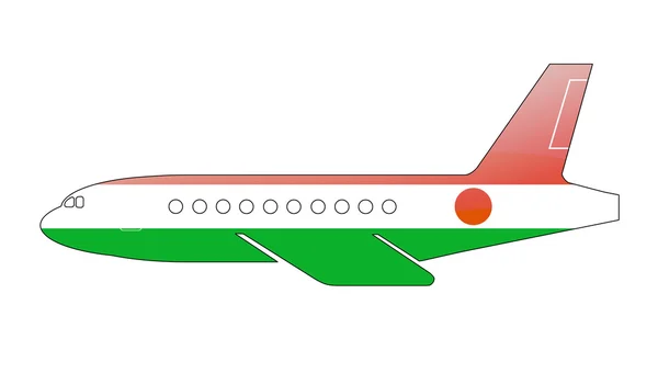 Bandera pintada en la silueta de un avión . —  Fotos de Stock