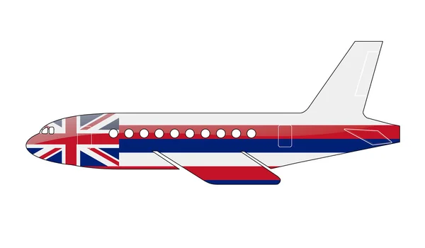 Flag painted on the silhouette of a aircraft. — Stock Photo, Image