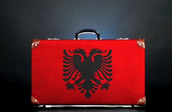 Die albanische Flagge — Stockfoto