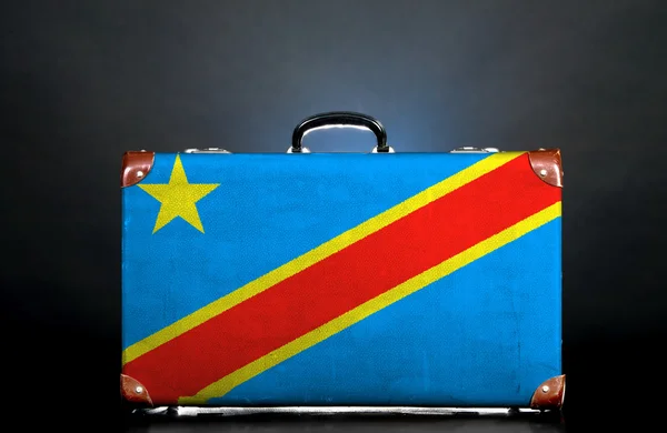 W Demokratycznej Republice Konga flaga — Zdjęcie stockowe