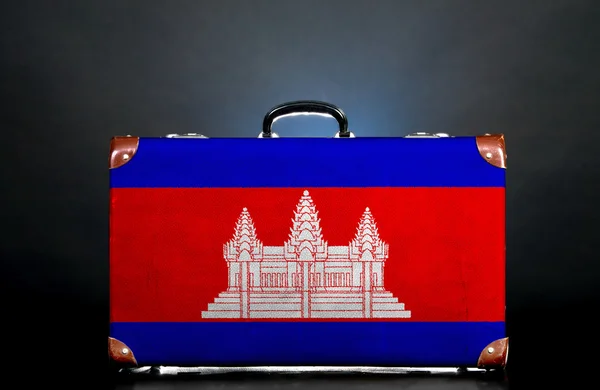 Камбоджийский флаг — стоковое фото