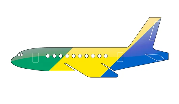 The Gabonese flag — Stock Photo, Image