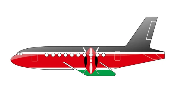 The Kenyan flag — Stock Photo, Image