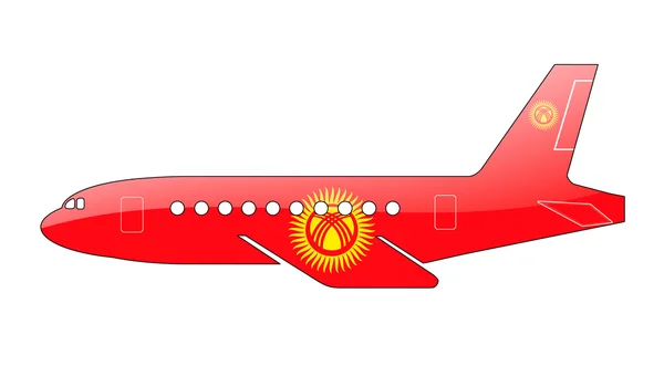 Die kirgisische Flagge — Stockfoto