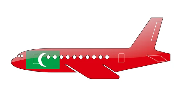 The Maldives flag — Stock Photo, Image