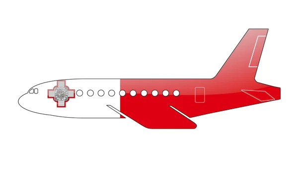 Maltská vlajka — Stock fotografie
