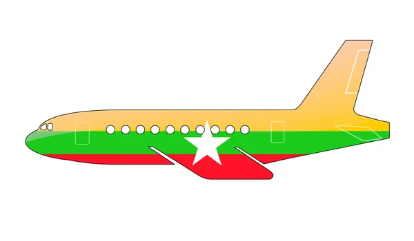 Flaga myanmar — Zdjęcie stockowe