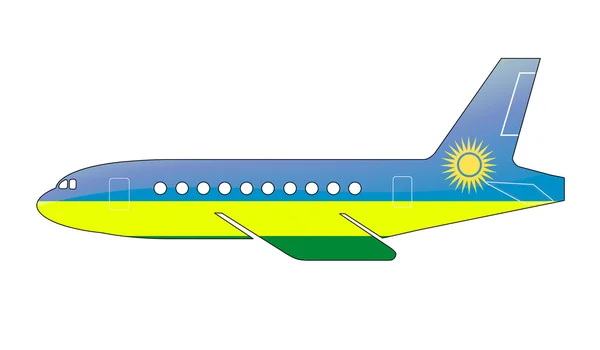 A ruandai zászló — Stock Fotó