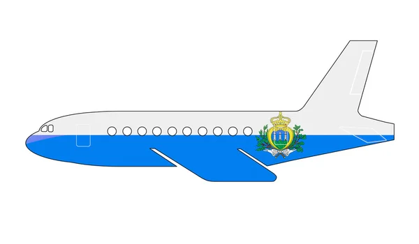 The San Marino flag — Stock Photo, Image