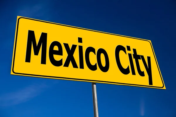 Yellow road sign — Stock Photo, Image