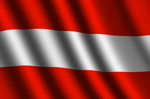 Den österrikiska flaggan — Stockfoto