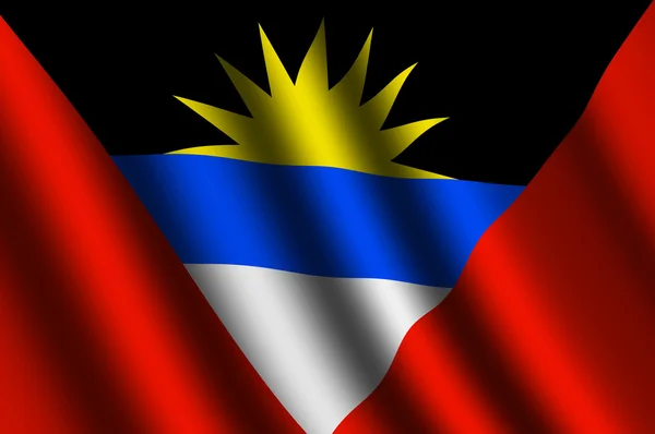 De vlag van antigua en barbuda — Stockfoto