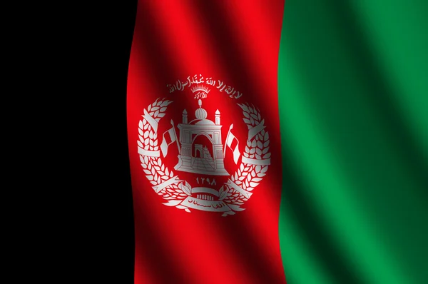 The Afghan flag — Stock Photo, Image