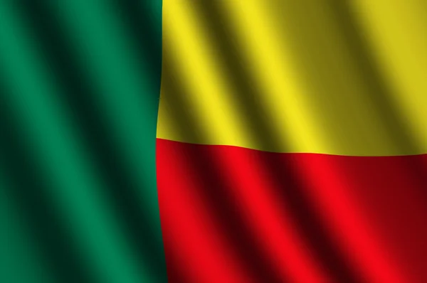 The Benin flag — Stock Photo, Image