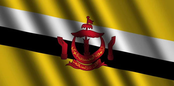 La bandera de Brunei — Foto de Stock