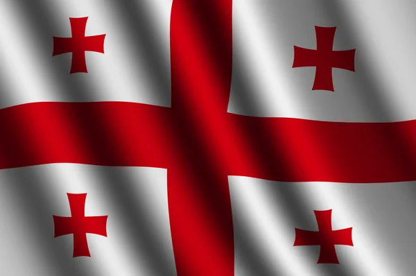 Gruzínská vlajka — Stock fotografie