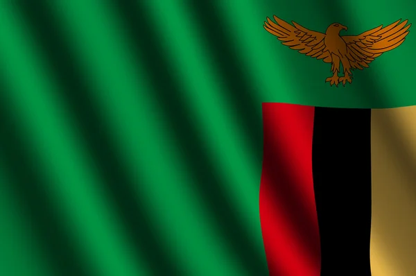 De Zambiaanse vlag — Stockfoto