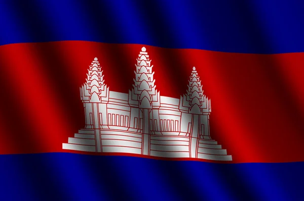 The Cambodian flag — Stock Photo, Image