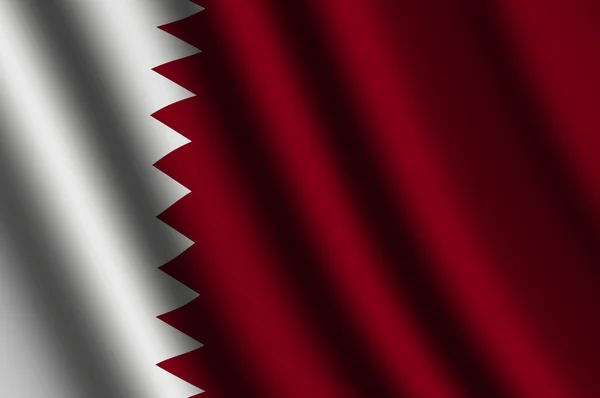 The Qatari flag — Stock Photo, Image