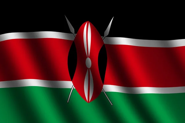 La bandera de Kenia —  Fotos de Stock
