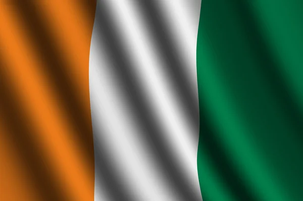 The Republic of Cote d'Ivoire flag — Stok fotoğraf