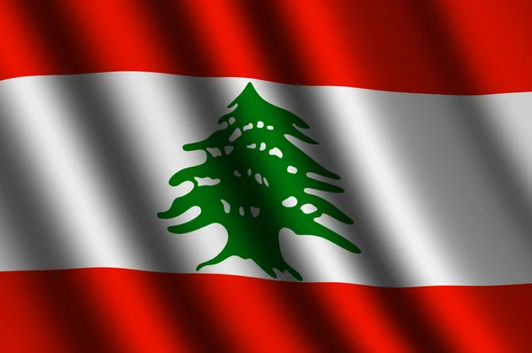 The Lebanese flag — Stock Photo, Image