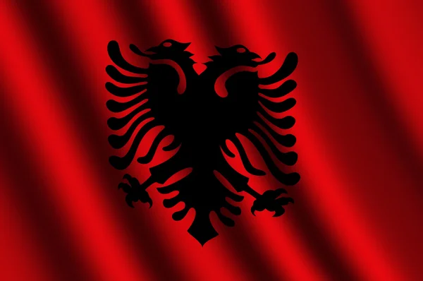 The Albanian flag — Stock Photo, Image