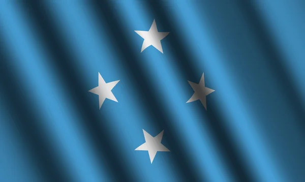 密克罗尼西亚联邦国旗 — 图库照片