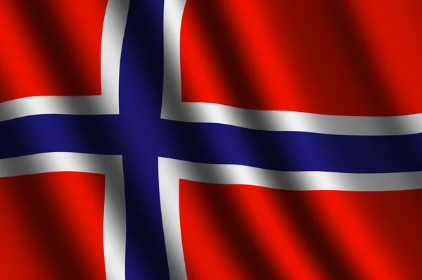 Le drapeau norvégien — Photo