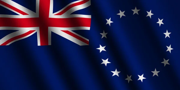 Cook Adaları bayrağı — Stok fotoğraf