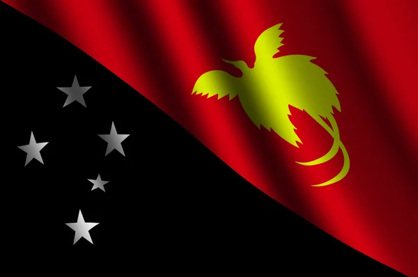 Papua nya Guineas flagga — Stockfoto