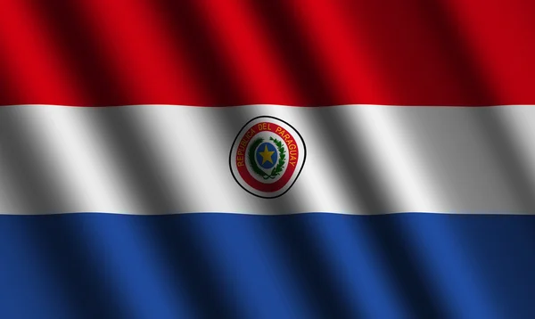 Парагвайський прапор — стокове фото