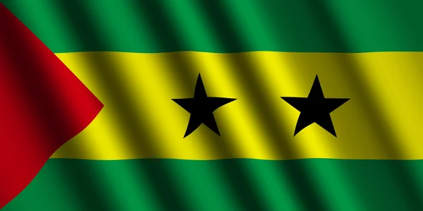 The São Tomé and Príncipe flag — Stock Photo, Image