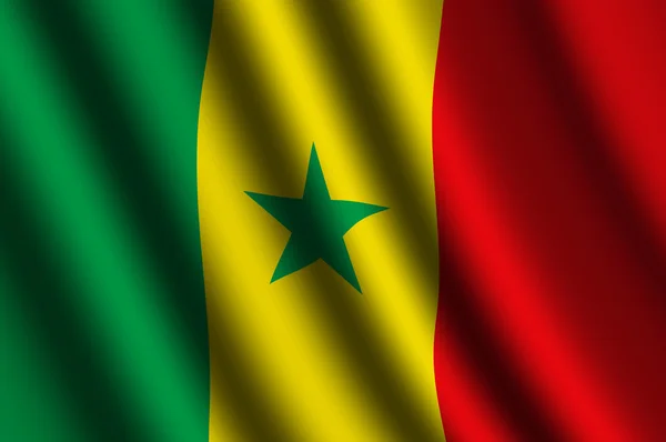 La bandera de Senegal — Foto de Stock