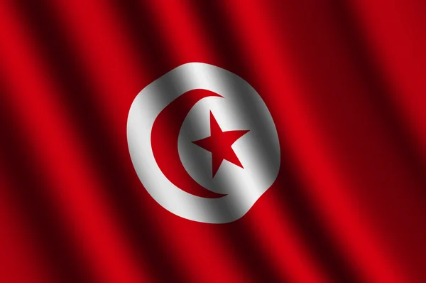 De vlag van tunis — Stockfoto