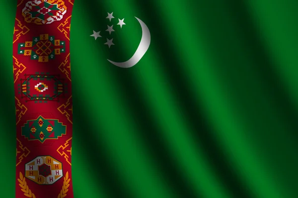 The Turkmen flag — Stock Photo, Image