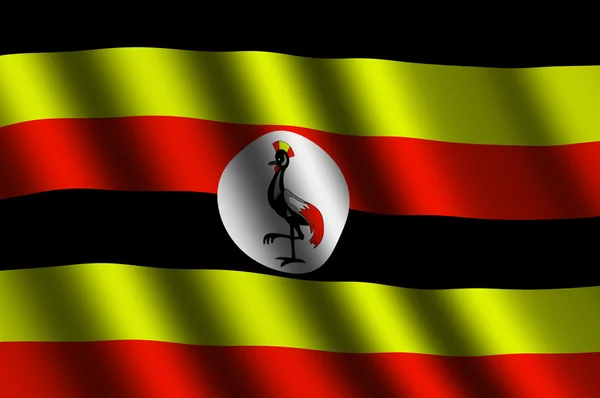 La bandiera dell'Uganda — Foto Stock