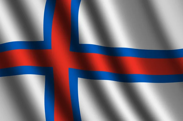 De vlag van de Faeröer — Stockfoto