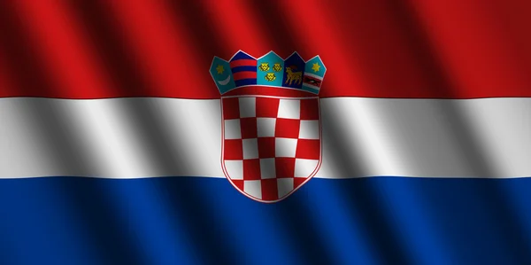 La bandera croata — Foto de Stock