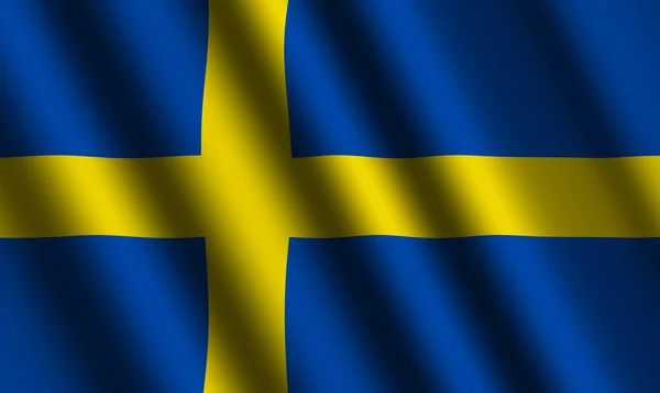 Die schwedische Flagge — Stockfoto