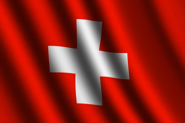 La bandera suiza — Foto de Stock