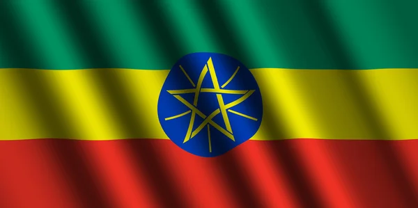 De vlag van Ethiopië — Stockfoto